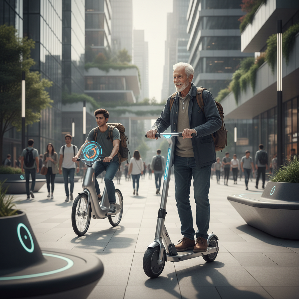 อนาคต EV! สกู๊ตเตอร์ไฟฟ้า AI ขับขี่ปลอดภัย ลดอุบัติเหตุ - ai-smart-electric-scooter-ev