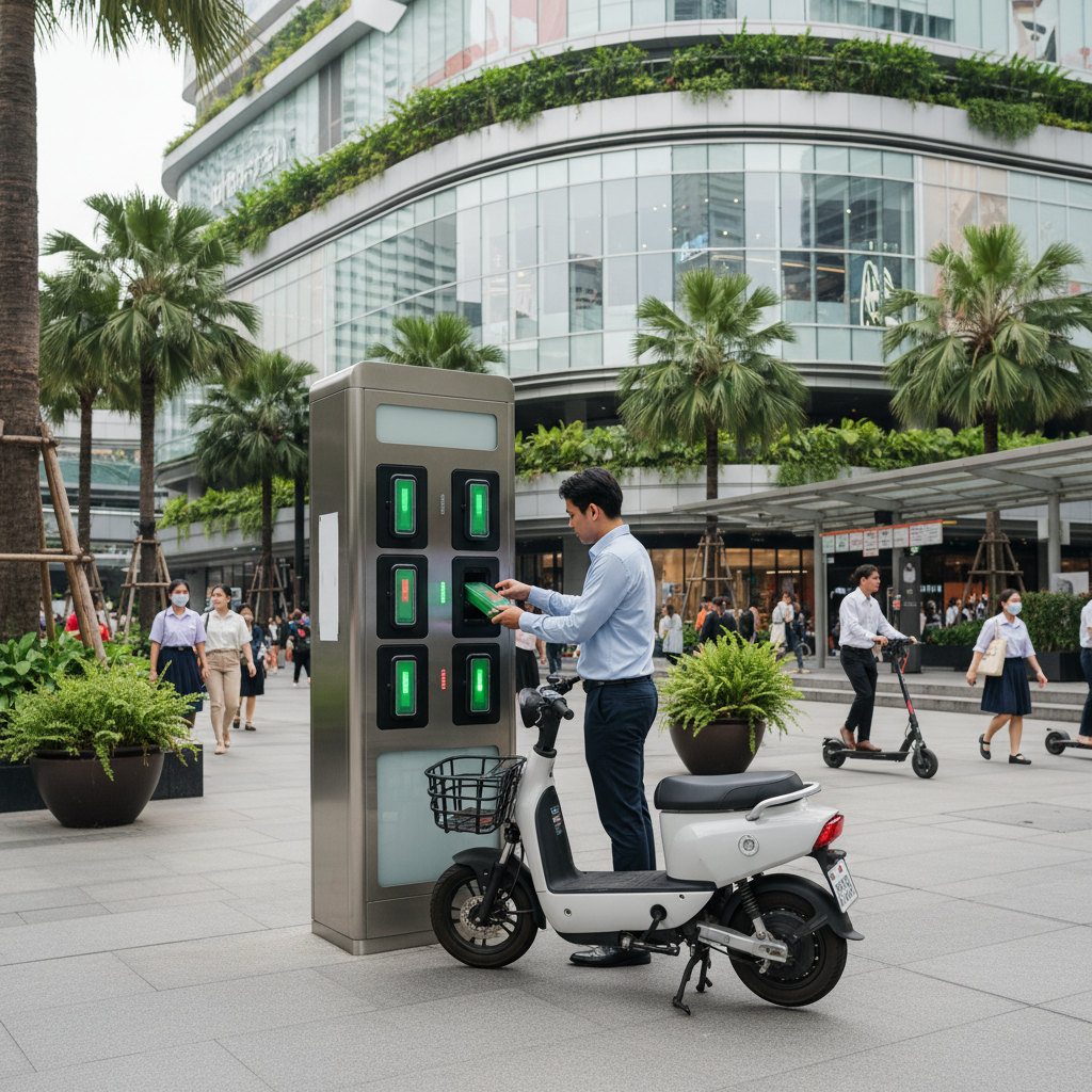 เทรนด์ EV 2026! ตู้สลับแบต E-Bike เติมพลังงานไวใน 1 นาที - battery-swap-ebike-ev-trend