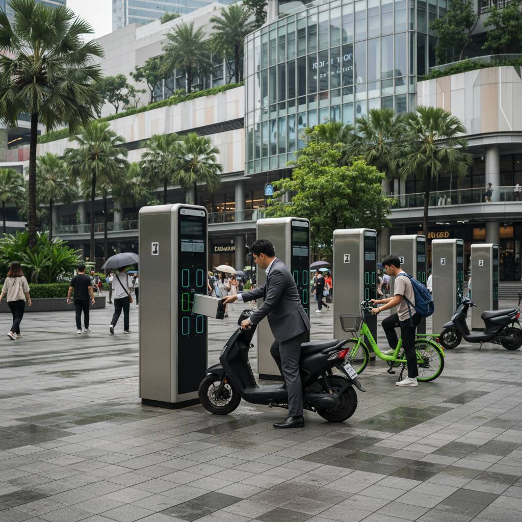 อนาคต EV ปลายปี 2026: เทรนด์ตู้สลับแบตเตอรี่ E-Bike มาแรง - battery-swap-ebike-trend