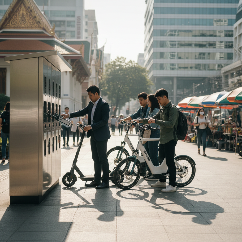 เทรนด์อนาคต 2026! ตู้สลับแบตเตอรี่ E-Bike ชาร์จไวไม่ต้องรอ - battery-swapping-ebike-trend