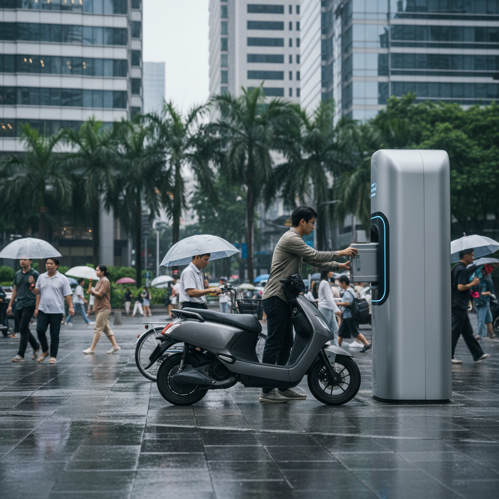 อนาคต EV ไทย! เทรนด์ตู้สลับแบตเตอรี่ E-Bike เสร็จใน 1 นาที - battery-swapping-ebike-trend