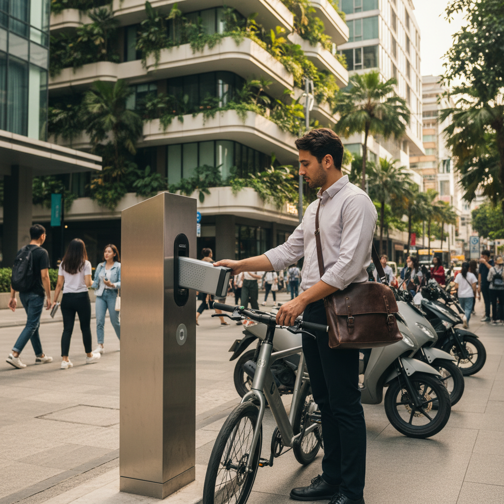 เทรนด์ EV 2026! ตู้สลับแบตเตอรี่ E-Bike เปลี่ยนไวใน 1 นาที - battery-swapping-ebike-trend