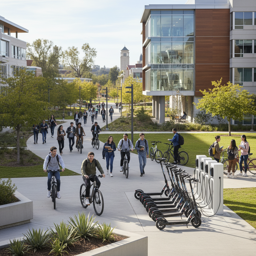 เทรนด์เปิดเทอม 2026: มหาลัยจ่อลดรถน้ำมัน ดันใช้ E-Bike - campus-ebike-ev-trend-2026