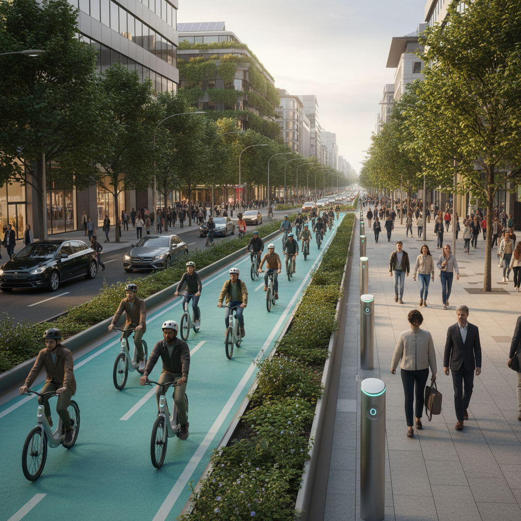 เทรนด์ EV 2026: เลนพิเศษรองรับ E-Bike ปลอดภัยทุกการขับขี่ - dedicated-ev-lane-ebike-trend