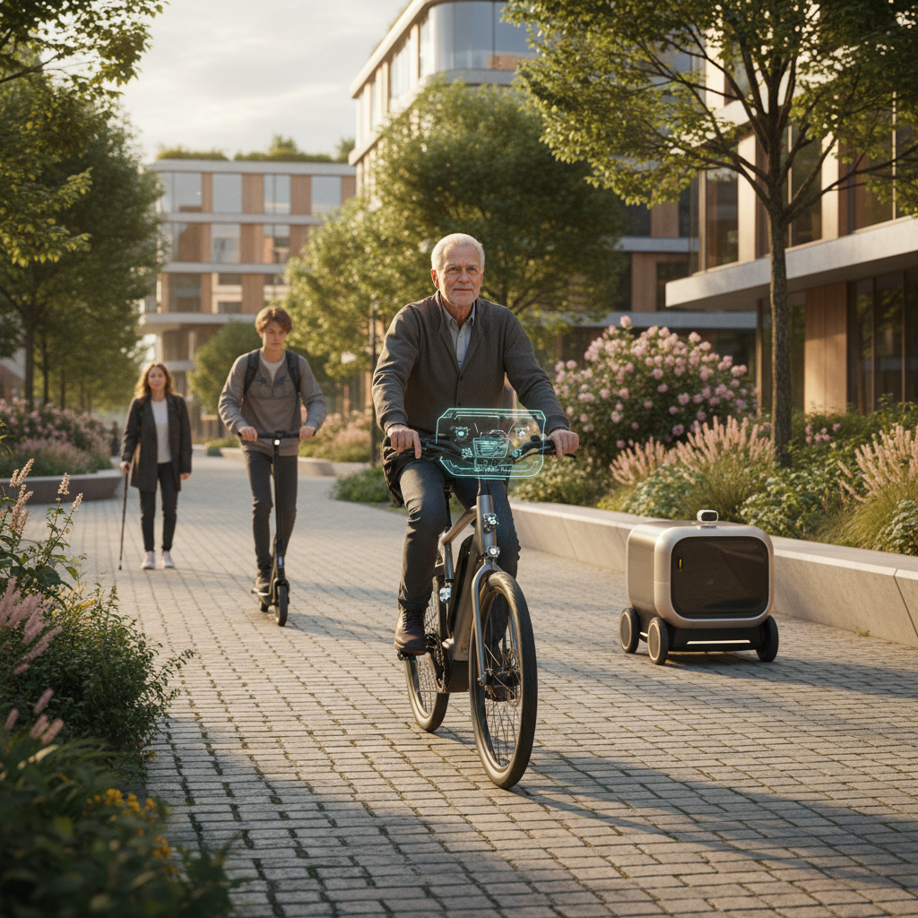 เทรนด์ E-Bike 2026: นวัตกรรม AI เซ็นเซอร์ช่วยขับขี่ปลอดภัย - ebike-ai-safety-sensor-2026