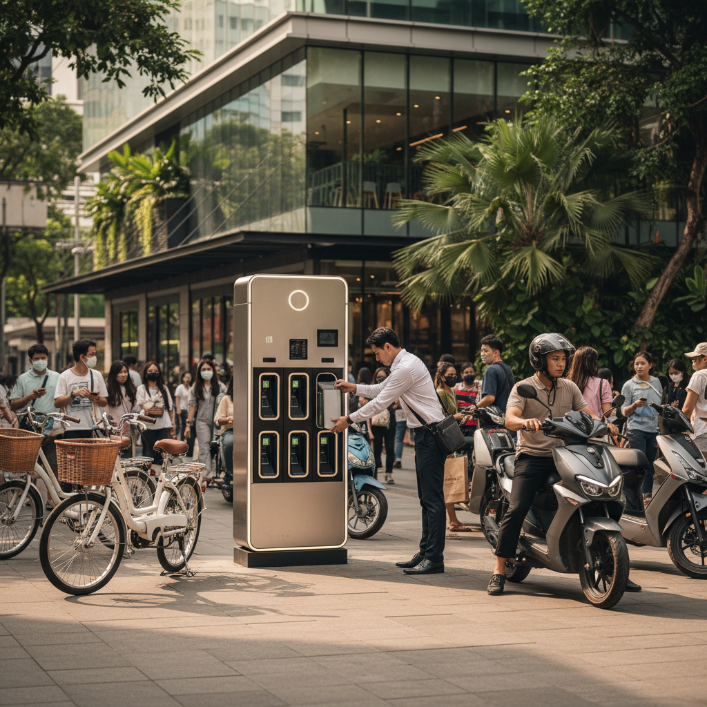 เทรนด์ 2026: สถานีสลับแบตเตอรี่ E-Bike ขยายครอบคลุมทั่วไทย - ebike-battery-swap-station-trend