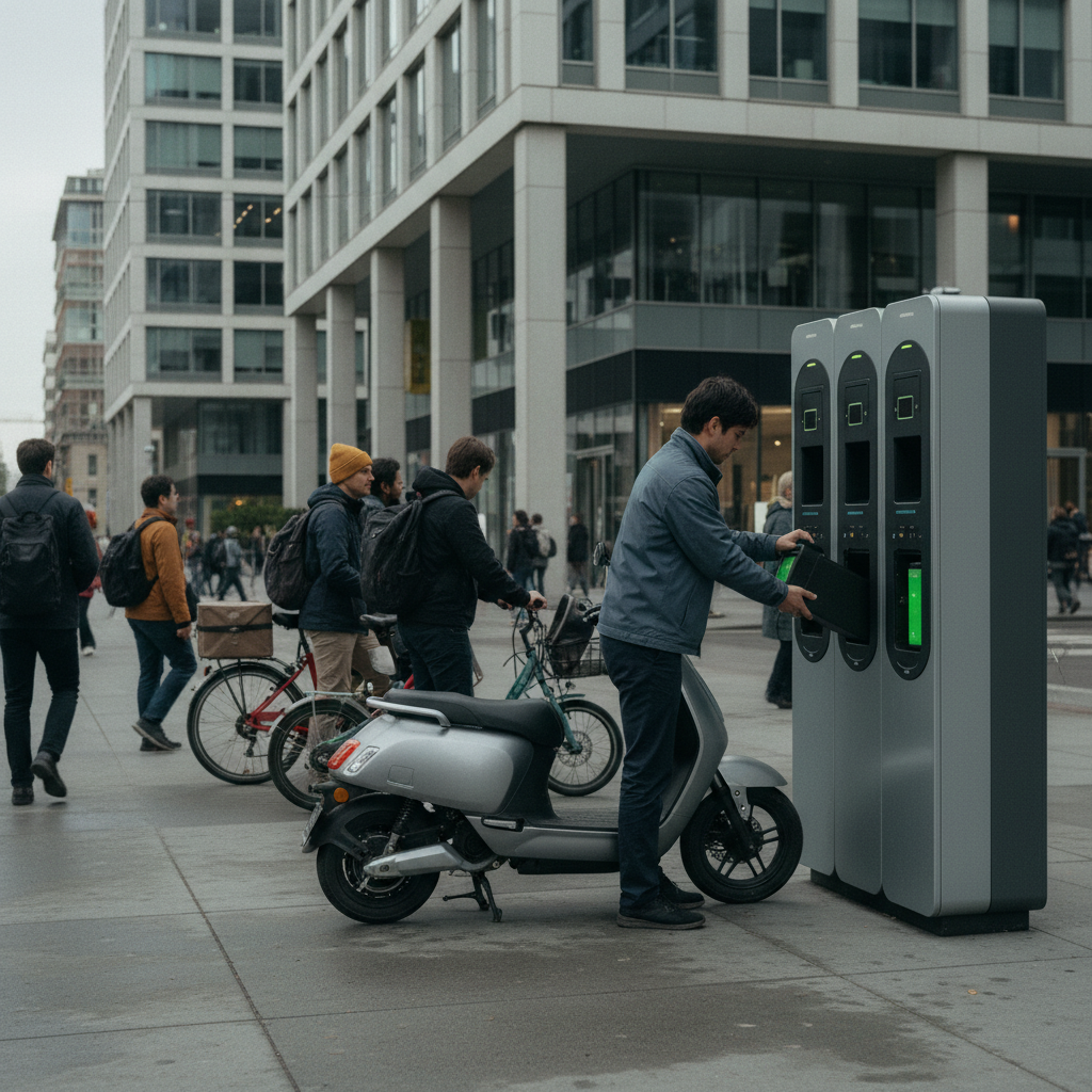 เทรนด์ใหม่ปี 2026! ตู้สลับแบต E-Bike ขับต่อได้ไม่ต้องรอชาร์จ - ebike-battery-swap-trend