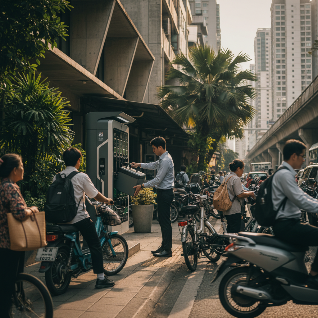 เทรนด์ EV 2026! ตู้สลับแบตเตอรี่ E-Bike ขยายตัวทั่วไทย - ebike-battery-swap-trend