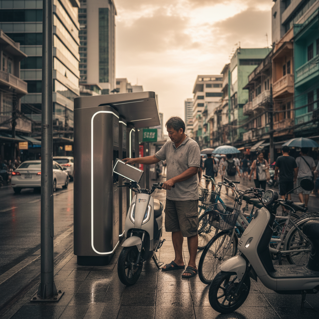 อนาคต EV ไทย: เทรนด์ตู้สลับแบต E-Bike ชาร์จเต็มไวใน 1 นาที - ebike-battery-swap-trend-2026