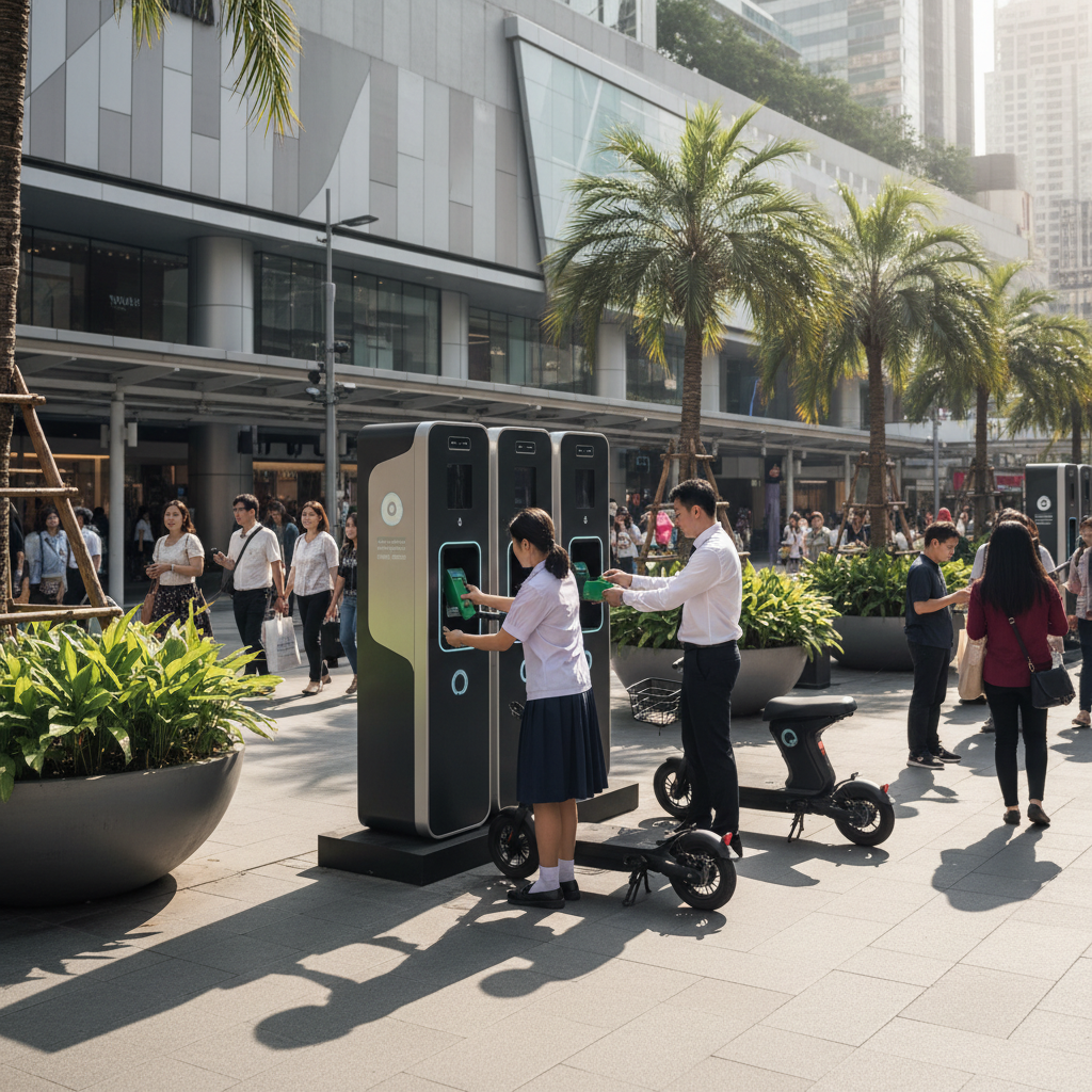 นวัตกรรม EV 2026: สถานีสลับแบต E-Bike เปลี่ยนไวใน 1 นาที - ebike-battery-swap-trend-2026