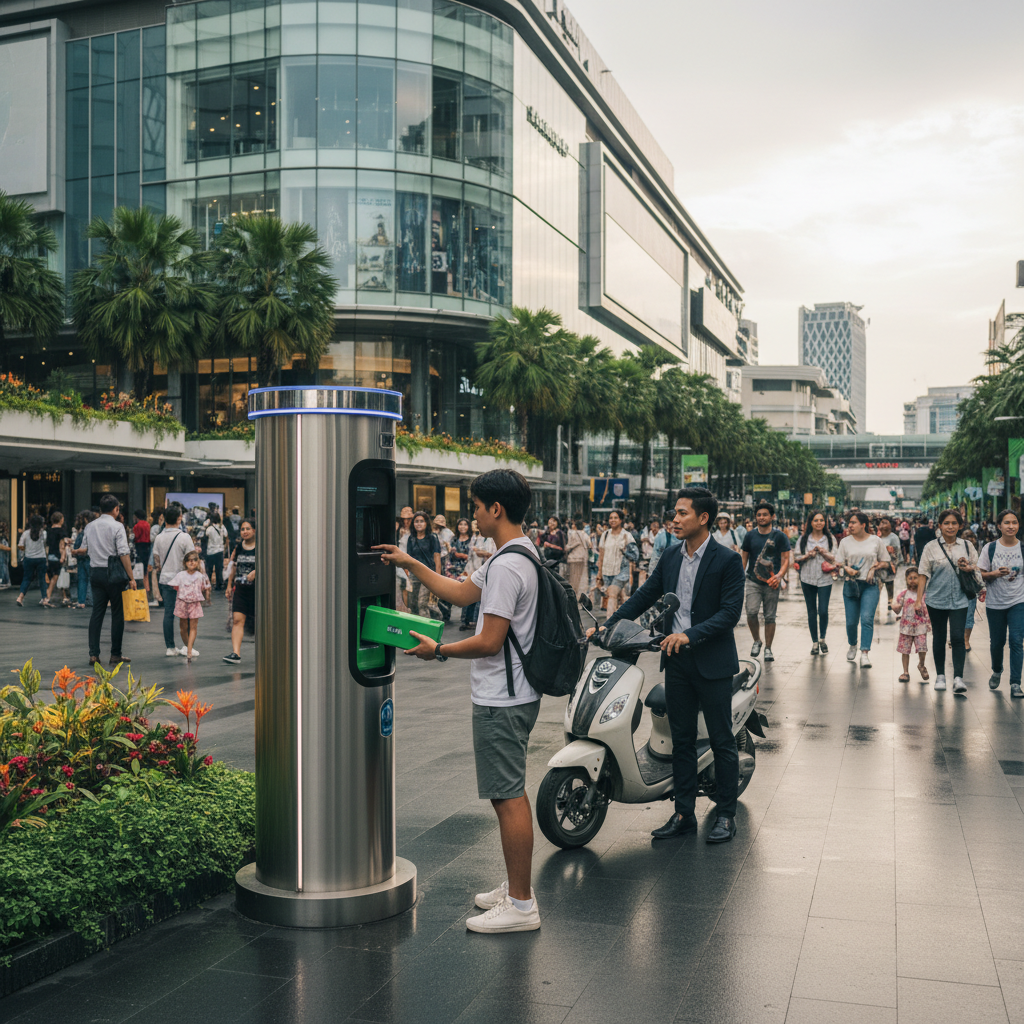 เจาะเทรนด์ 2026: จุดสลับแบตเตอรี่ E-Bike ชาร์จเต็มใน 1 นาที - ebike-battery-swap-trend-2026