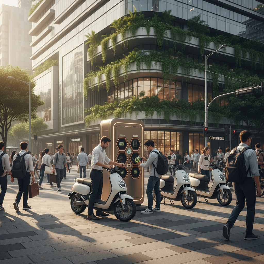 เทรนด์ EV ครึ่งปีหลัง 2026: ตู้สลับแบตเตอรี่ E-Bike มาแรง - ebike-battery-swap-trend-2026