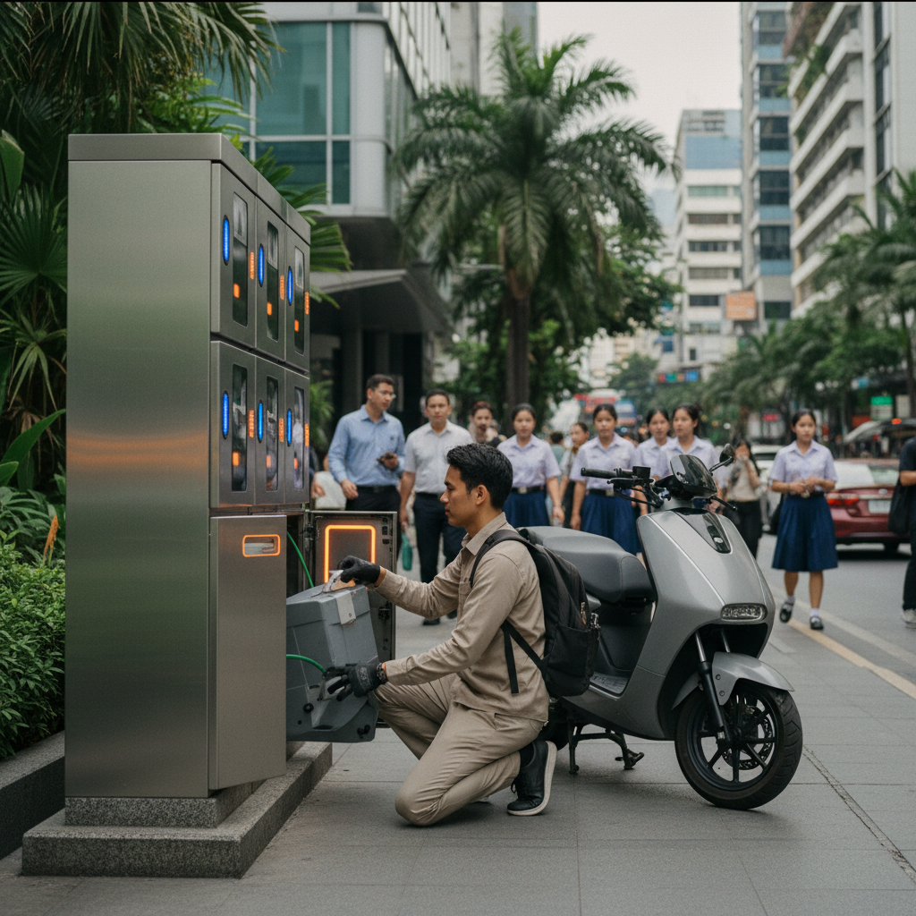 เจาะเทรนด์ 2026: ตู้สลับแบตเตอรี่ E-Bike จ่อขยายทั่วไทย - ebike-battery-swap-trend-2026