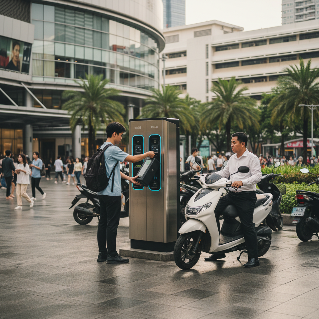 อนาคต EV 2026! ตู้สลับแบตเตอรี่ E-Bike หมดยุครอชาร์จ - ebike-battery-swap-trend