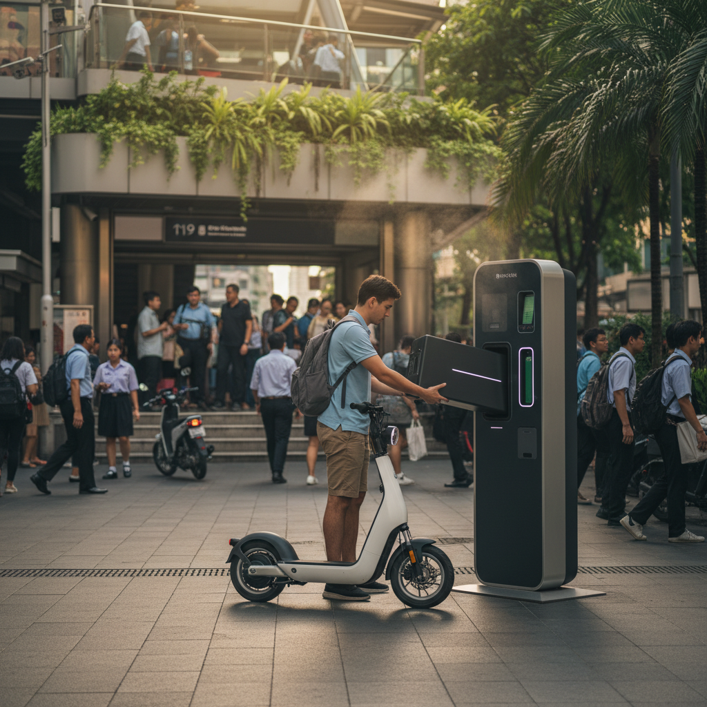 เทรนด์ 2026! ตู้สลับแบตเตอรี่ E-Bike เตรียมผุดทั่วไทย - ebike-battery-swap-trend