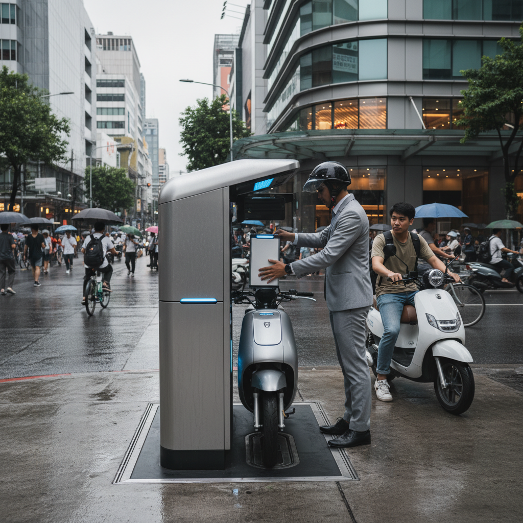 เทรนด์ EV 2026: จับตาสถานีสลับแบตฯ E-Bike ทั่วไทย - ebike-battery-swap-trend