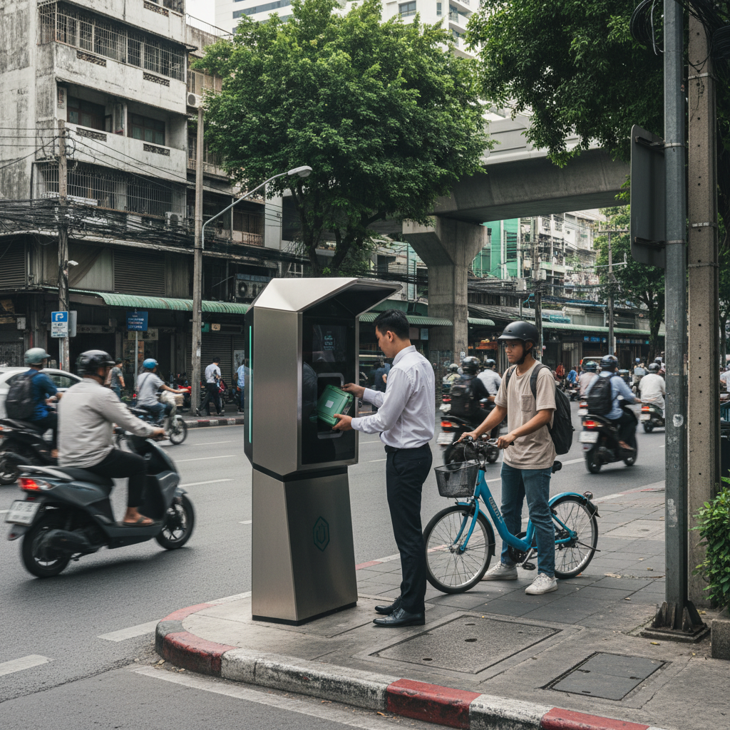 เทรนด์ EV มาแรง 2026: ผุดตู้สลับแบตเตอรี่ E-Bike ทั่วกรุง - ebike-battery-swapping-trend