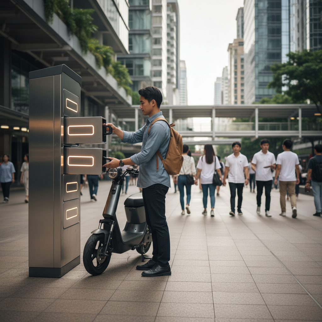 เจาะเทรนด์ 2026: สลับแบตเตอรี่ E-Bike ทันใจ ไม่ต้องรอชาร์จ - ebike-battery-swapping-trend