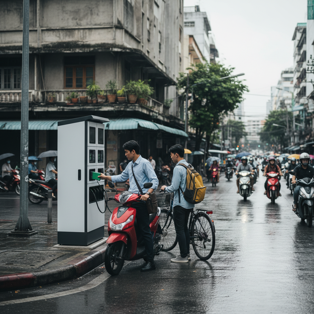 อนาคต EV 2026: ตู้สลับแบตเตอรี่ E-Bike ผุดทั่วไทย - ebike-battery-swapping-trend-2026