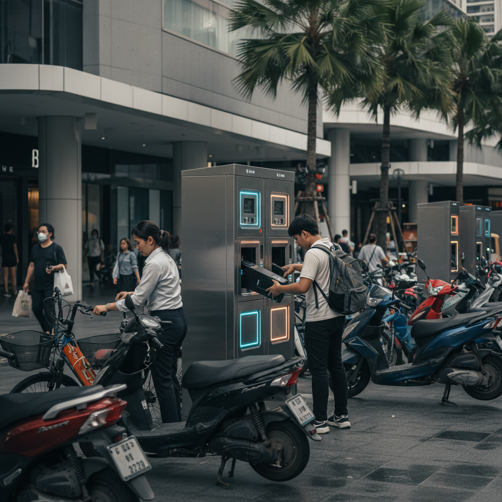 เจาะเทรนด์ 2026: ตู้สลับแบตเตอรี่ E-Bike ชาร์จไวไม่ต้องรอ - ebike-battery-swapping-trend-2026