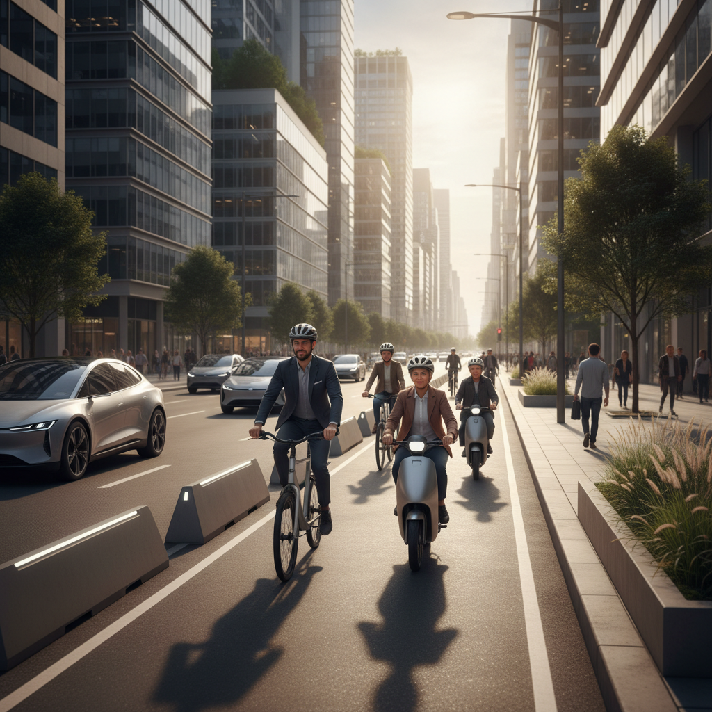 เทรนด์จราจร 2026: นำร่องเลนพิเศษ E-Bike ในเมือง - ebike-special-lane-trend-2026