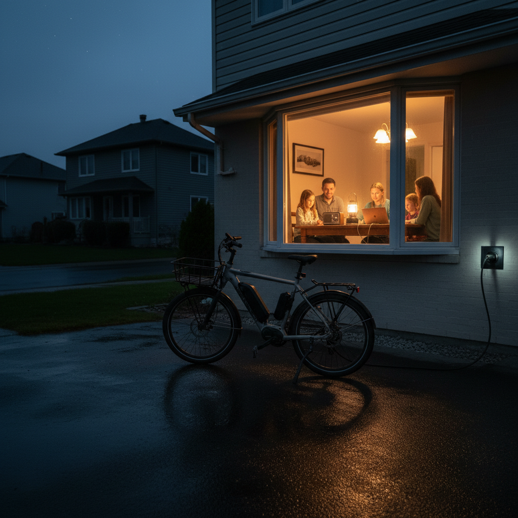 เทรนด์ EV 2026: เทคโนโลยี E-Bike จ่ายไฟสำรองฉุกเฉิน - ebike-v2l-power-trend