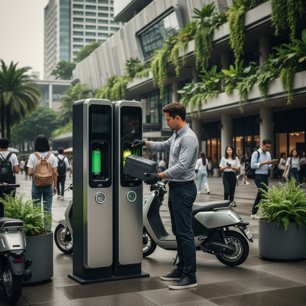 เจาะเทรนด์ 2026! ตู้สลับแบตเตอรี่ E-Bike ชาร์จไวไม่ต้องรอ - ev-battery-swap-trend