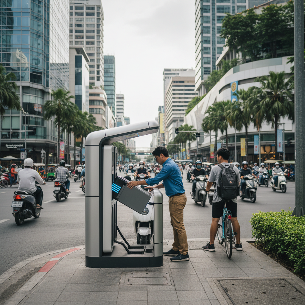 วิเคราะห์ตลาด EV! เทรนด์ตู้สลับแบตเตอรี่ E-Bike ในไทย - ev-battery-swapping-ebike-trend