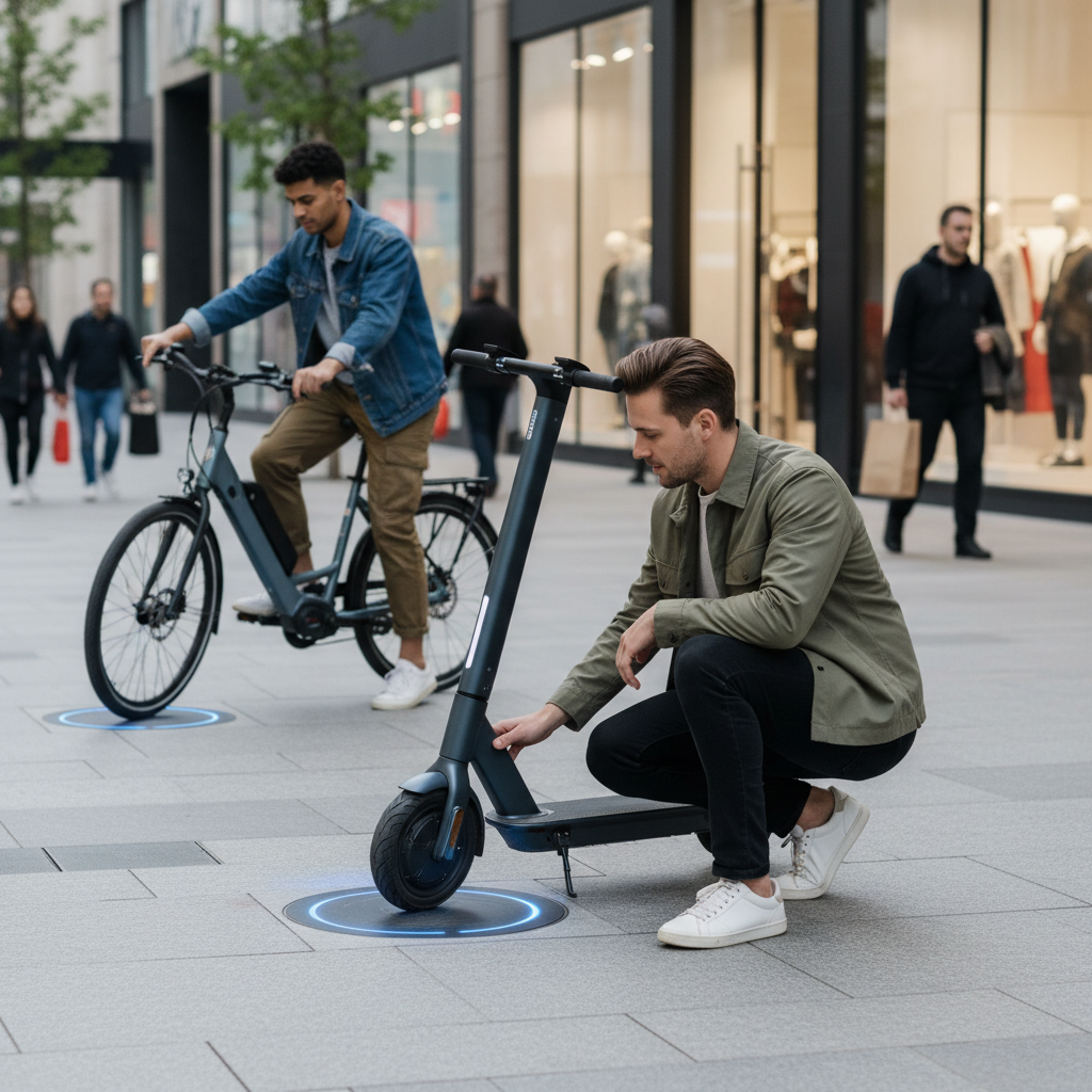 อนาคตสกู๊ตเตอร์ไฟฟ้า 2026: ระบบชาร์จไร้สายกำลังจะมา? - ev-wireless-charging-scooter-trend