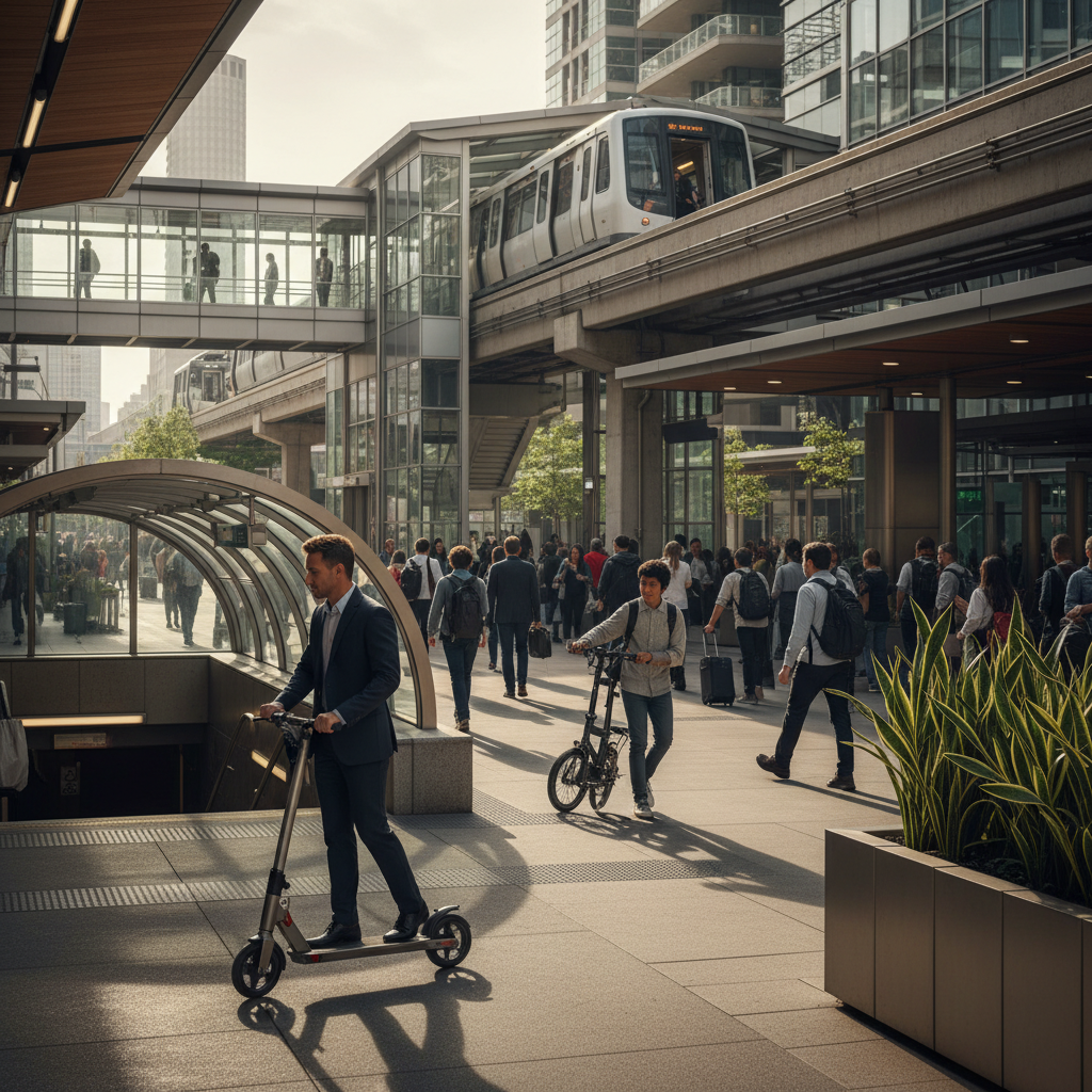 เทรนด์ 2026! สกู๊ตเตอร์ EV พับได้ฮิต เชื่อมต่อรถไฟฟ้า - foldable-ev-scooter-trend