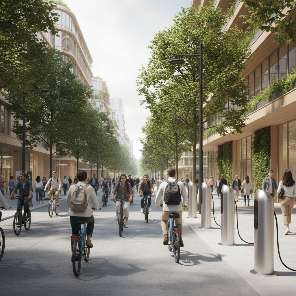 ผังเมือง 2026: ดัน E-Bike เป็นขนส่งหลักเพื่อลดมลพิษ - future-ebike-smart-city-2026