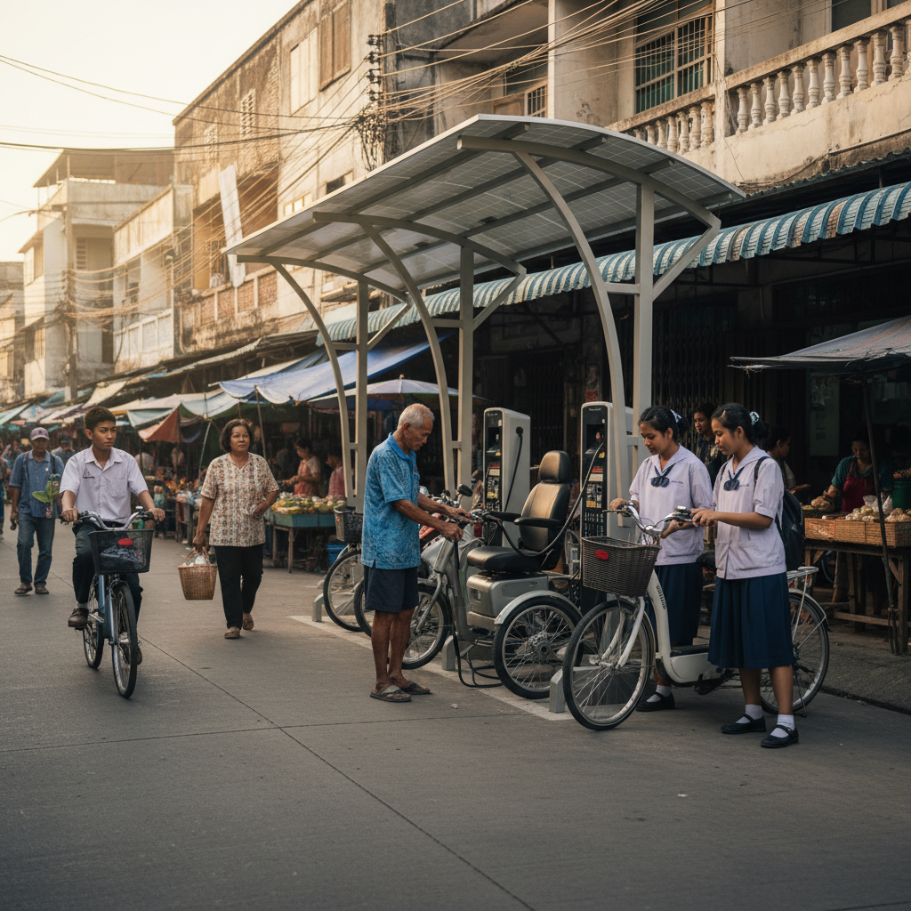 เทรนด์นโยบาย 2026: รัฐดันสถานีชาร์จ E-Bike ทั่วชุมชน - govt-ebike-charging-station-policy