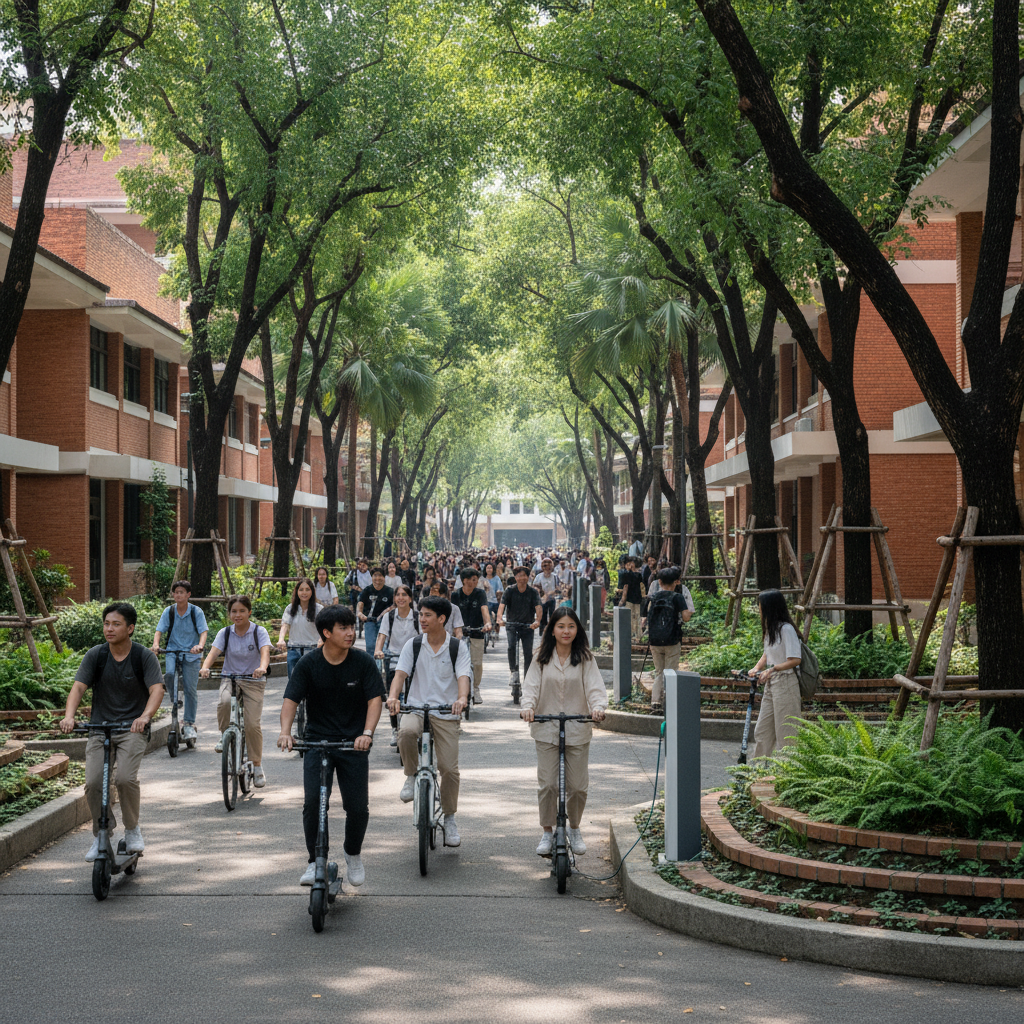 นโยบาย 2026: มหาลัยดันแคมปัสสีเขียว ดันยอด E-Bike พุ่ง! - green-campus-ebike-trend-2026