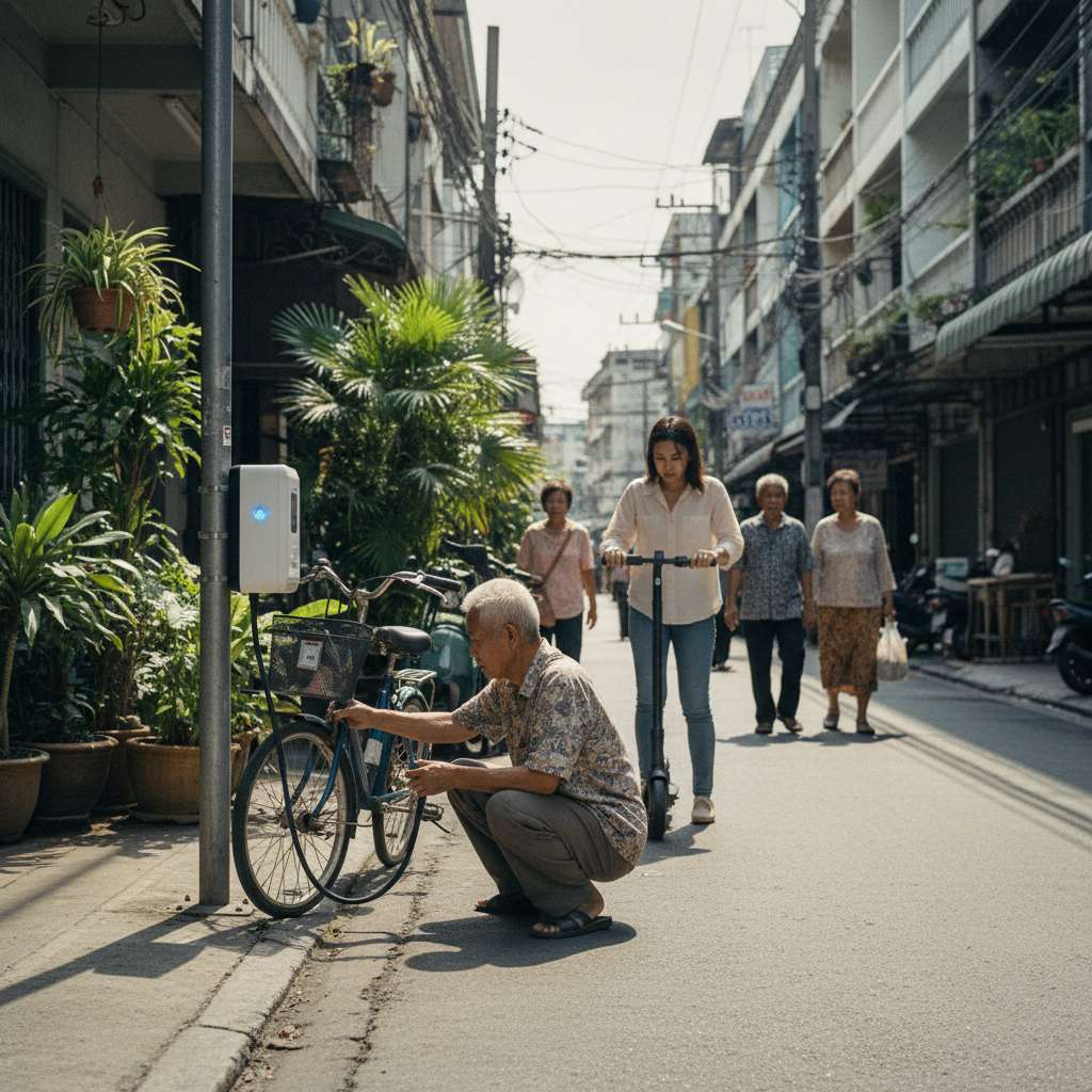 เจาะนโยบาย 2026: รัฐเตรียมผุดจุดชาร์จ EV จิ๋วหนุน E-Bike - micro-ev-charging-station-policy