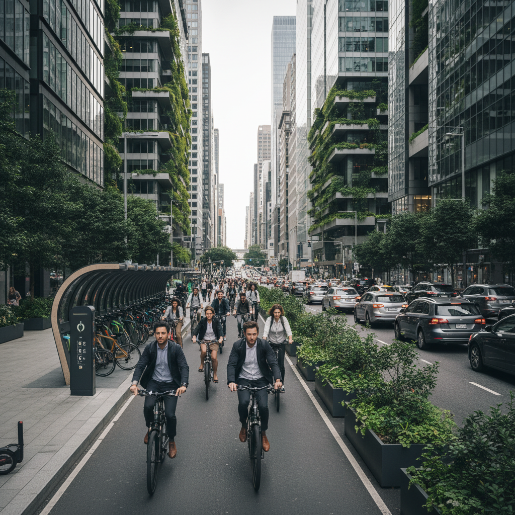 เทรนด์เมืองอัจฉริยะ 2026: เลนพิเศษ E-Bike เพื่อวัยทำงาน - smart-city-ebike-lane-2026