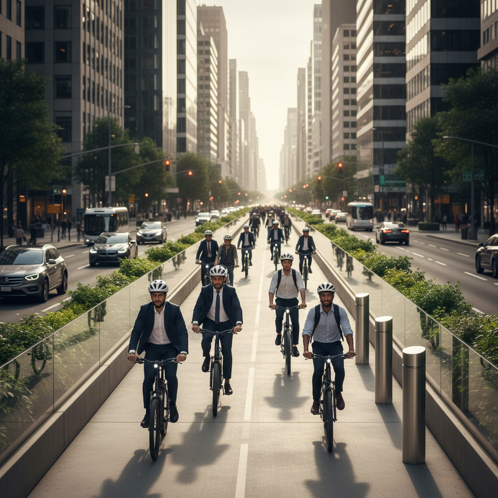 วิเคราะห์ผังเมือง 2026! เลนพิเศษ E-Bike หนุนเทรนด์ EV - smart-city-ebike-lane-2026