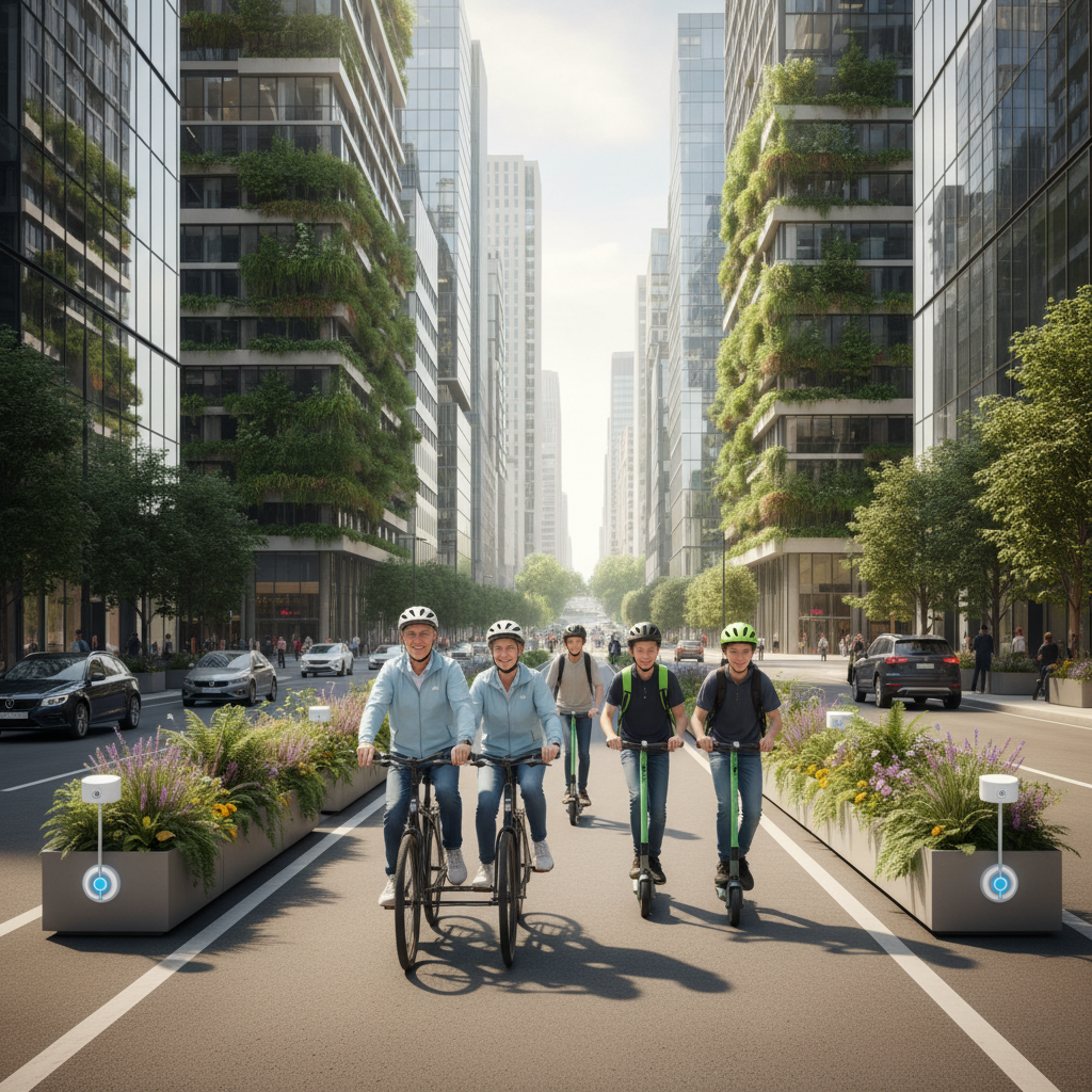เทรนด์ 2026! นโยบายหนุนเลนพิเศษ E-Bike ปลอดภัยชัวร์ - smart-city-ebike-lane-2026