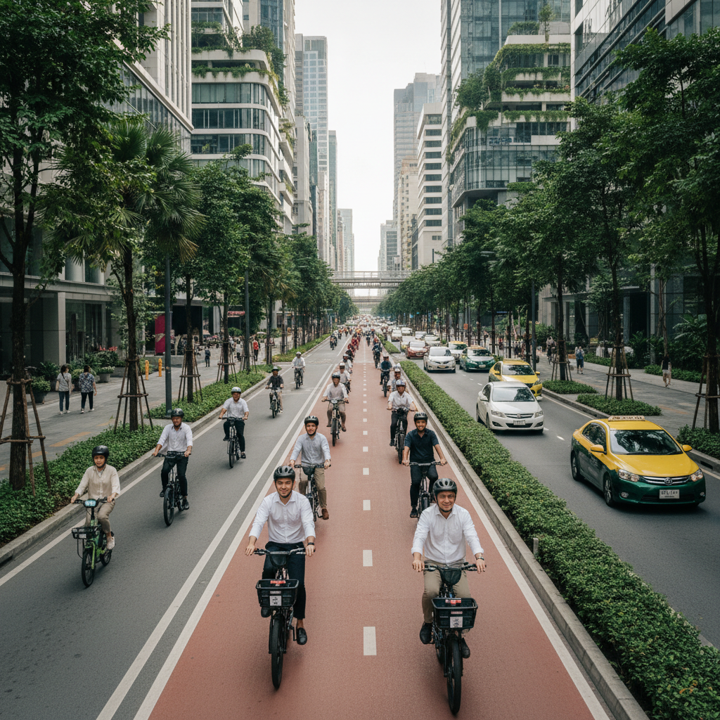 ผังเมืองใหม่ 2026! ผุดเลนพิเศษหนุน E-Bike ขับขี่ปลอดภัย - smart-city-ebike-lane-trend