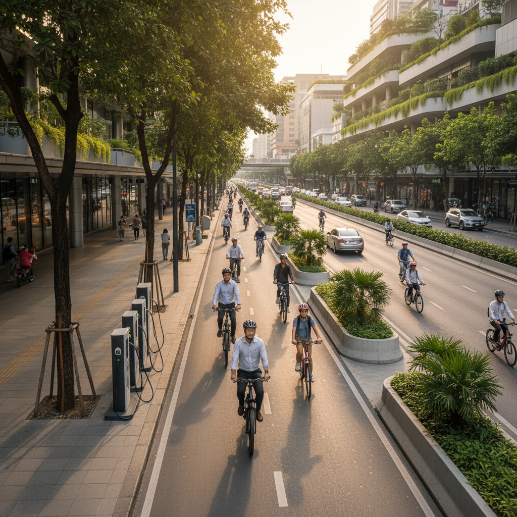 เทรนด์สมาร์ทซิตี้ 2026: ไทยจ่อขยายเลน E-Bike รับกระแส EV - smart-city-ebike-lane-trend