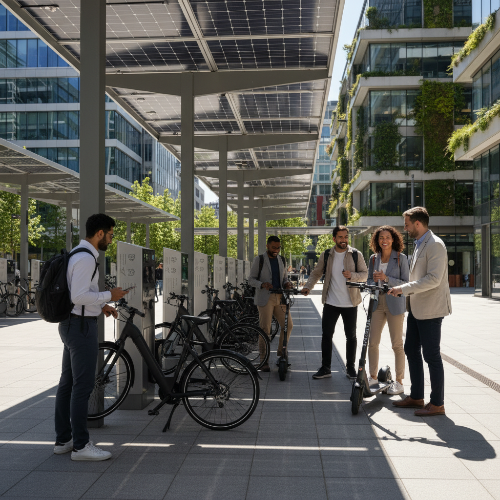 เทรนด์ EV 2026: ชาร์จ E-Bike โซลาร์เซลล์ ประหยัดไฟ 100% - solar-cell-ebike-charging-trend