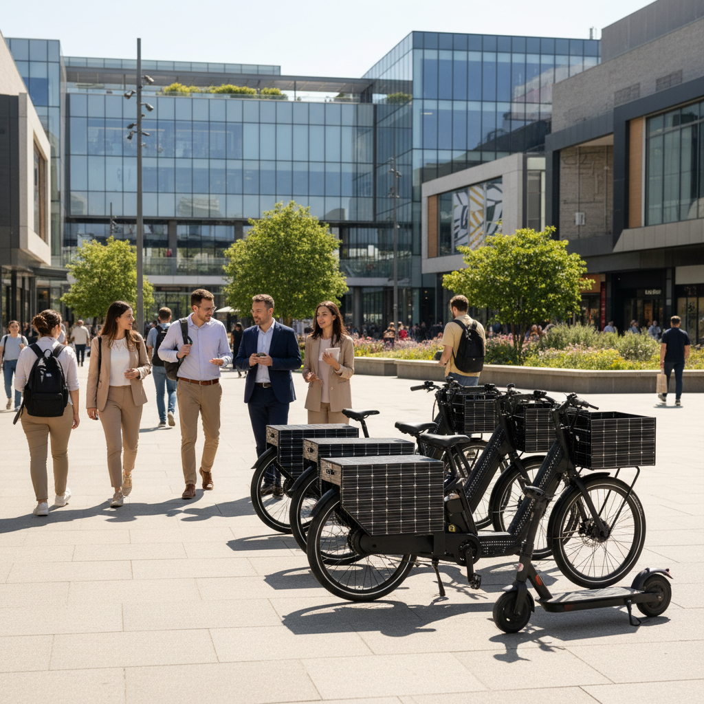 อนาคตพลังงาน! เทรนด์ E-Bike โซลาร์เซลล์ ชาร์จอัตโนมัติ - solar-cell-ebike-charging-trend