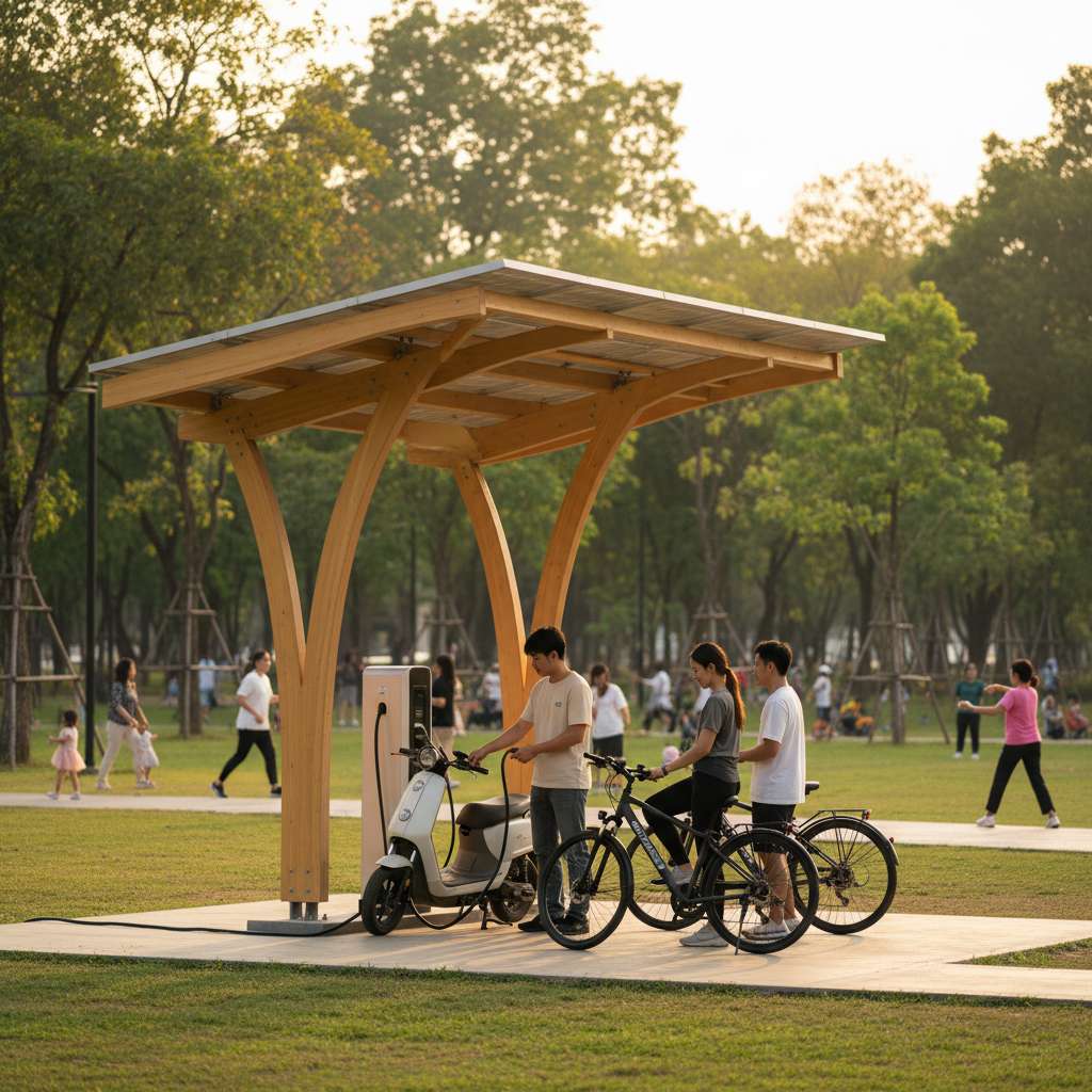 เทรนด์ EV 2026: สถานีชาร์จ E-Bike พลังงานแสงอาทิตย์บุกไทย - solar-charging-ebike-ev-trend