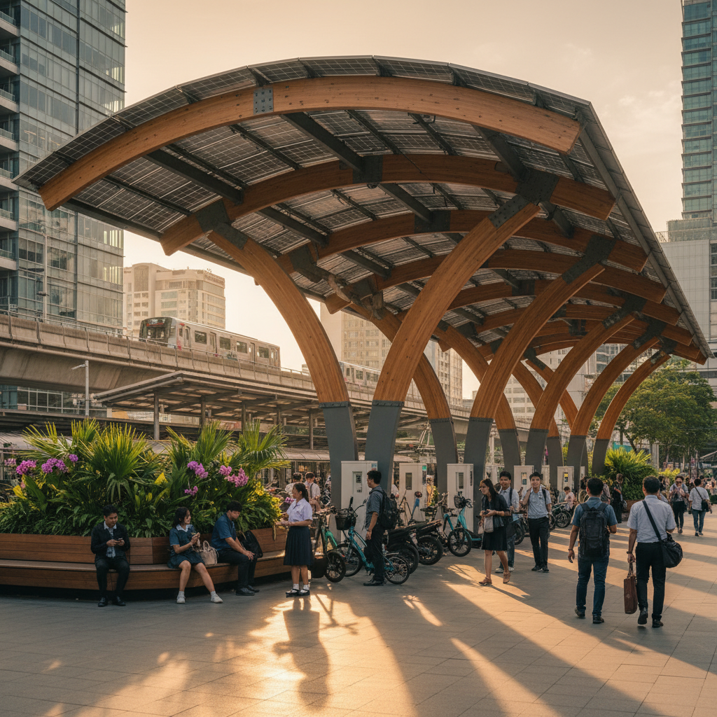 อนาคต EV ไทย 2026: จับตาสถานีชาร์จ E-Bike พลังงานแสงอาทิตย์ - solar-charging-ebike-ev-trend