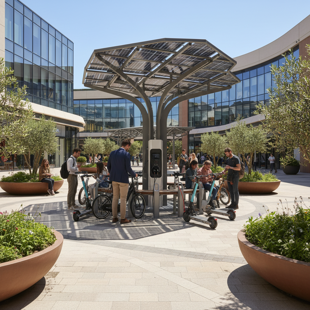 เจาะเทรนด์ EV 2026! จุดชาร์จโซลาร์เซลล์เพื่อ E-Bike - solar-charging-ebike-ev-trend