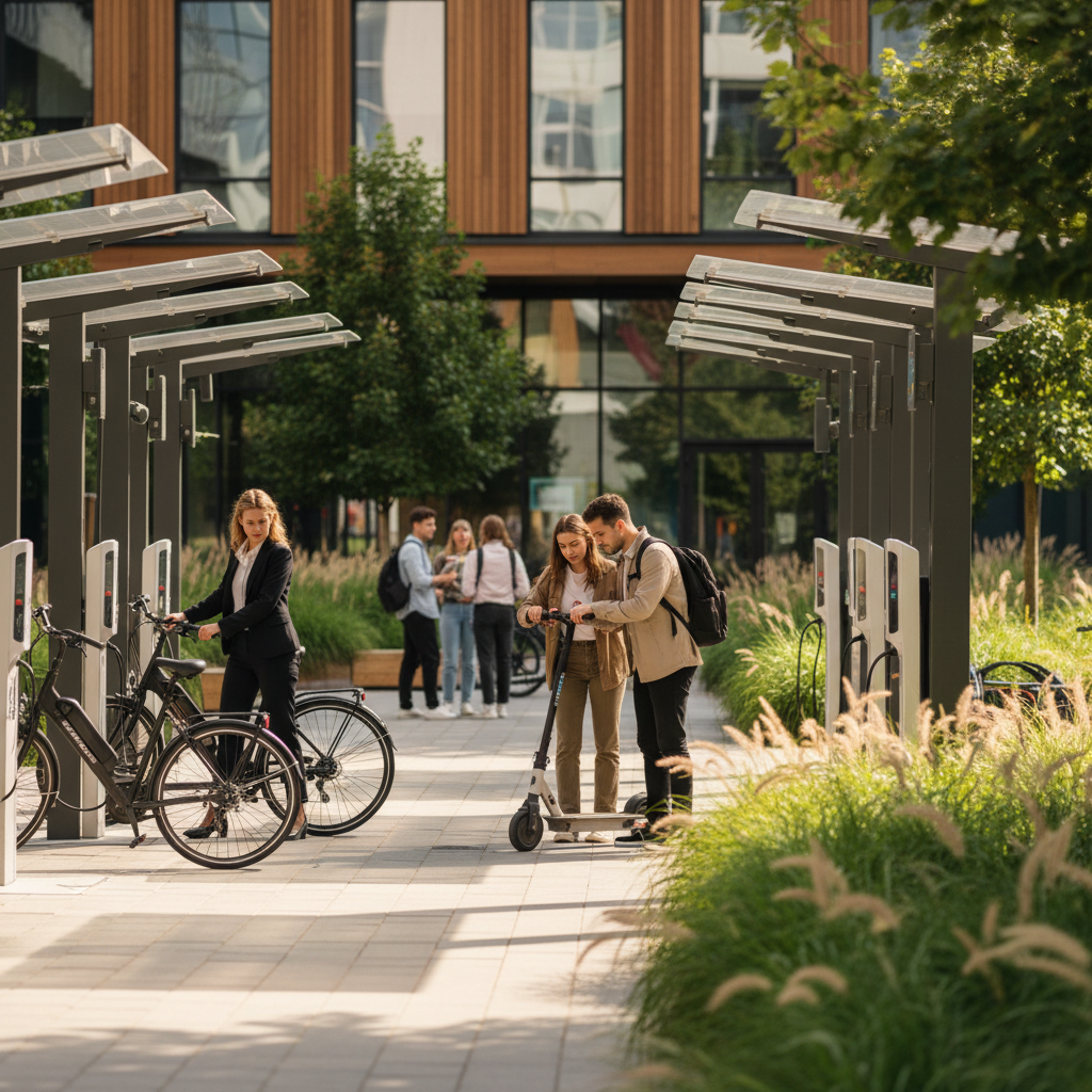 เทรนด์ EV 2026! นวัตกรรมชาร์จ E-Bike ด้วยโซลาร์เซลล์ - solar-charging-ebike-trend