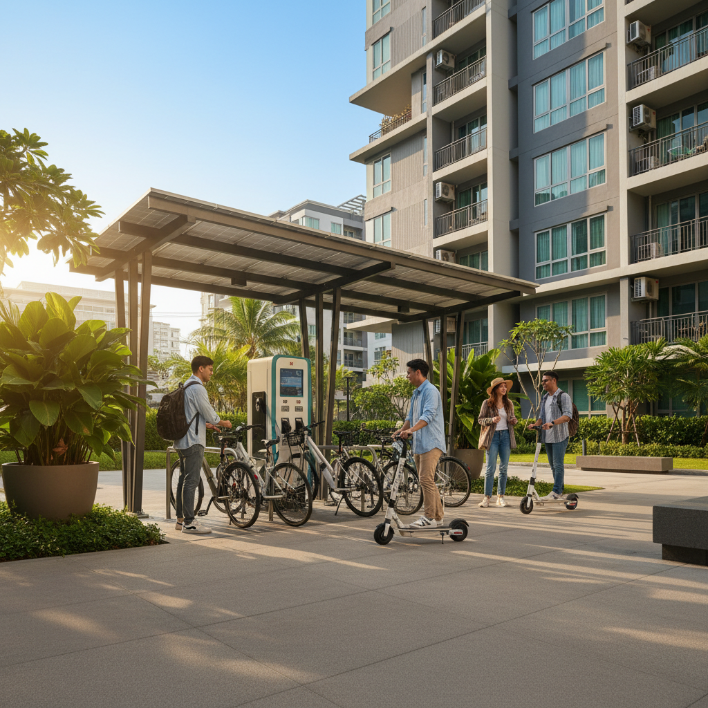 เจาะเทรนด์ 2026: จุดชาร์จพลังงานแสงอาทิตย์หนุน E-Bike - solar-charging-ebike-trend