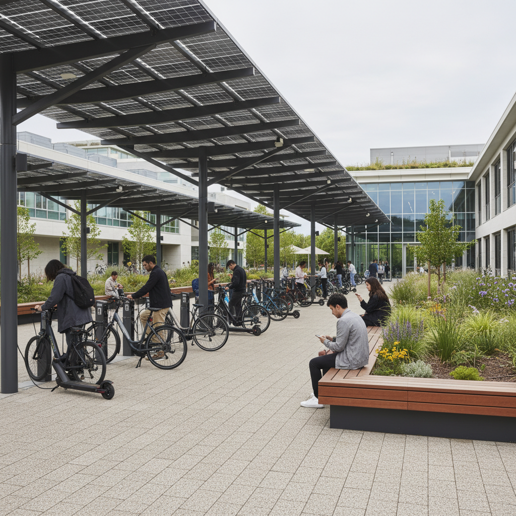 อัปเดตเทรนด์ 2026: สถานีชาร์จ E-Bike พลังงานแสงอาทิตย์ - solar-charging-ebike-trend