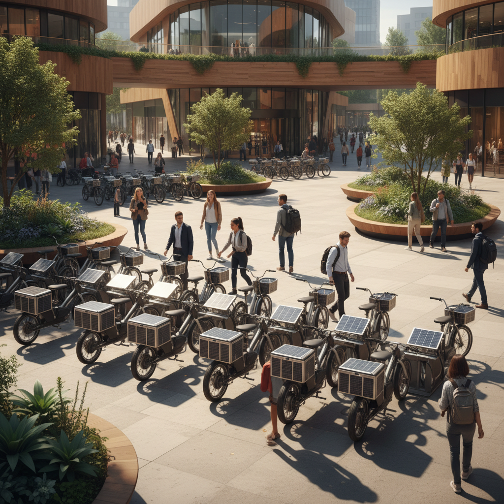 อนาคต EV 2026: E-Bike พลังงานแสงอาทิตย์ ชาร์จเองลดค่าไฟ - solar-ebike-future-trend-2026