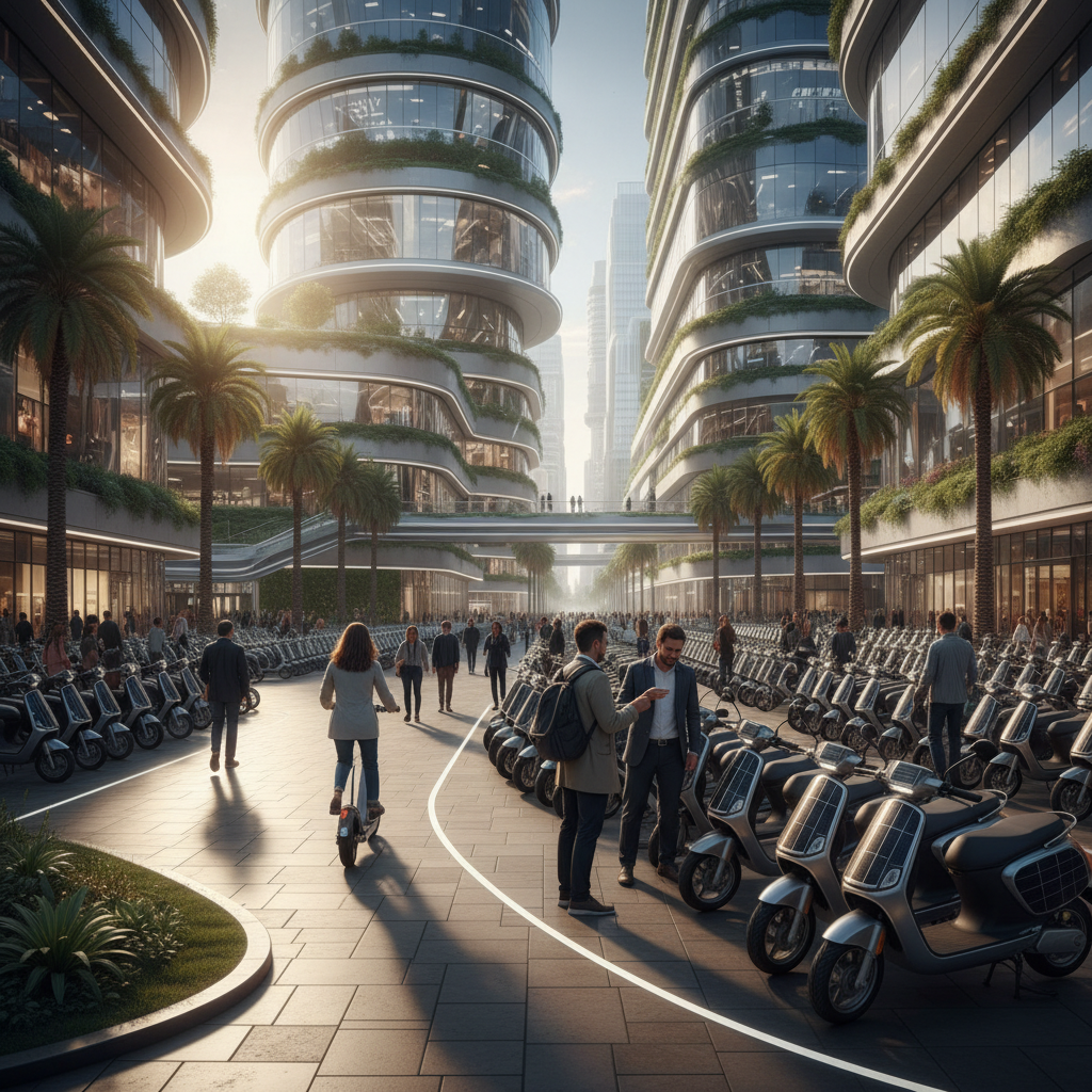 เทรนด์ EV 2026: สกู๊ตเตอร์ไฟฟ้าพลังแสงอาทิตย์ ชาร์จเองได้ - solar-escooter-trend-2026