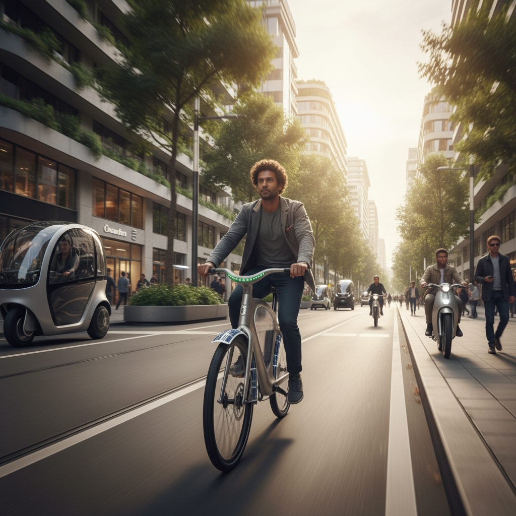 เทรนด์ 2027: E-Bike พลังแสงอาทิตย์ ชาร์จแบตเองขณะขับขี่ - solar-powered-ebike-trend